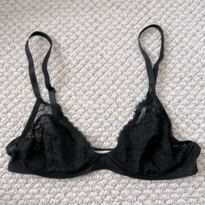 Vintage Intimately by Free People black mesh and lace bra. 32C
